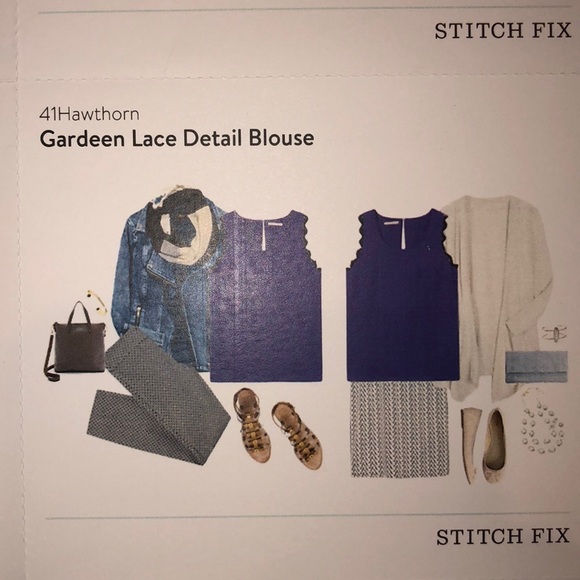 Purple StitchFix tank with lace detail - Picture 5 of 5